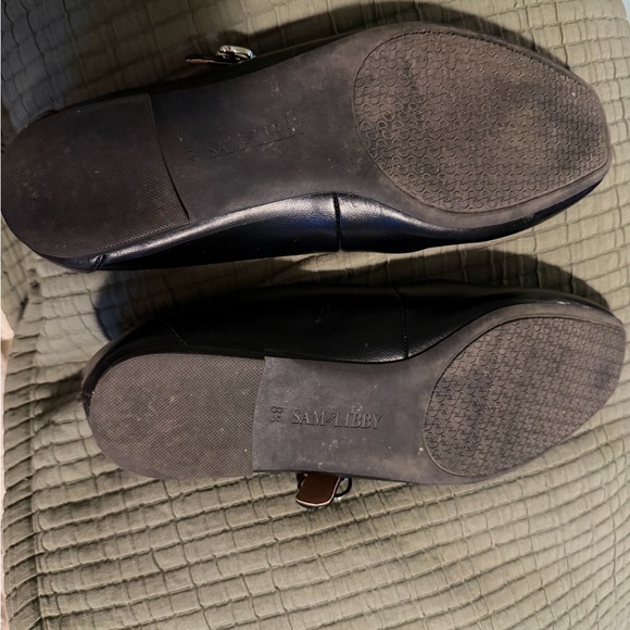 Sam & Libby Black Buckle Flats size 8.5 - Picture 6 of 6